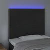 Galvūgalis su LED, juodos spalvos, 90x5x118/128cm, aksomas