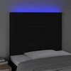 Galvūgalis su LED, juodos spalvos, 90x5x118/128cm, audinys