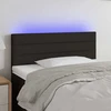 Galvūgalis su LED, juodos spalvos, 90x5x78/88cm, audinys