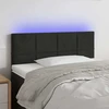 Galvūgalis su LED, juodos spalvos, 90x5x78/88cm, aksomas