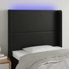 Galvūgalis su LED, juodos spalvos, 93x16x118/128 cm
