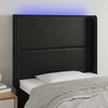 Galvūgalis su LED, juodos spalvos, 93x16x118/128 cm