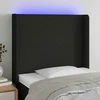 Galvūgalis su LED, juodos spalvos, 93x16x118/128cm, audinys