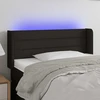 Galvūgalis su LED, juodos spalvos, 93x16x78/88cm, audinys