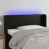 Galvūgalis su LED, juodos spalvos, 93x16x78/88cm, dirbtinė oda