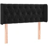 Galvūgalis su LED, juodos spalvos, 93x16x78/88cm, aksomas