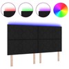 LED galvūgalis Juodas 180 cm audinys