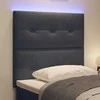 LED galvūgalis su LED juostelėmis Pilka 100 cm Aksomas