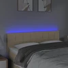 Galvūgalis su LED, kreminės spalvos, 144x5x78/88cm, audinys
