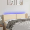 Galvūgalis su LED, kreminės spalvos, 147x16x78/88cm, audinys