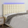 Galvūgalis su LED, kreminės spalvos, 160x5x118/128 cm