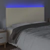 Galvūgalis su LED, kreminės spalvos, 200x5x118/128 cm