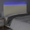 Galvūgalis su LED, kreminės spalvos, 200x5x118/128 cm