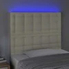 Galvūgalis su LED, kreminės spalvos, 80x5x118/128 cm