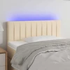 Galvūgalis su LED, kreminės spalvos, 90x5x78/88cm, audinys