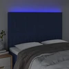 Galvūgalis su LED, mėlynos spalvos, 144x5x118/128cm, audinys