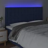Galvūgalis su LED, mėlynos spalvos, 160x5x118/128cm, audinys