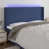 Galvūgalis su LED, mėlynos spalvos, 183x16x118/128cm, audinys