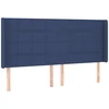 Galvūgalis su LED, mėlynos spalvos, 183x16x118/128cm, audinys