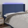 Galvūgalis su LED, mėlynos spalvos, 183x16x118/128cm, audinys