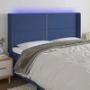 Galvūgalis su LED, mėlynos spalvos, 203x16x118/128cm, audinys