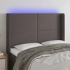 Galvūgalis su LED, pilkos spalvos, 147x16x118/128 cm