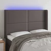 Galvūgalis su LED, pilkos spalvos, 147x16x118/128 cm