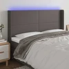 Galvūgalis su LED, pilkos spalvos, 203x16x118/128 cm
