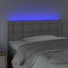 Galvūgalis su LED, pilkos spalvos,100x5x78/88cm, dirbtinė oda