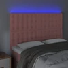 Galvūgalis su LED, rožinės spalvos, 144x5x118/128cm, aksomas