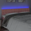 Galvūgalis su LED, rožinės spalvos, 160x5x78/88cm, aksomas