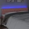Galvūgalis su LED, rožinės spalvos, 200x7x78/88 cm, aksomas