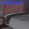 Galvūgalis su LED, rožinės spalvos, 203x16x118/128cm, aksomas