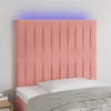 Galvūgalis su LED, rožinės spalvos, 80x5x118/128cm, aksomas