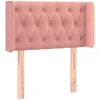 Galvūgalis su LED, rožinės spalvos, 83x16x78/88cm, aksomas
