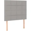 Galvūgalis su LED, šviesiai pilkas, 100x5x118/128cm, audinys