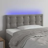 Galvūgalis su LED, šviesiai pilkas, 100x5x78/88cm, aksomas