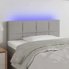 Galvūgalis su LED, šviesiai pilkas, 100x5x78/88cm, audinys
