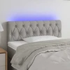 Galvūgalis su LED, šviesiai pilkas, 100x7x78/88cm, audinys