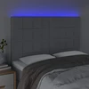 Galvūgalis su LED, šviesiai pilkas, 144x5x118/128cm, audinys