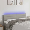 Galvūgalis su LED, šviesiai pilkas, 144x5x78/88cm, audinys