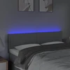 Galvūgalis su LED, šviesiai pilkas, 144x5x78/88cm, audinys