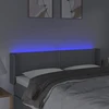Galvūgalis su LED, šviesiai pilkas, 147x16x78/88cm, audinys