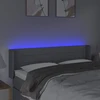 Galvūgalis su LED, šviesiai pilkas, 147x16x78/88cm, audinys
