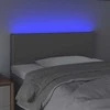 Galvūgalis su LED, šviesiai pilkas, 80x5x78/88cm, audinys