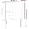 Galvūgalis su LED, šviesiai pilkas, 83x16x118/128cm, aksomas