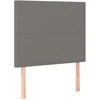 Galvūgalis su LED, tamsiai pilkas, 100x5x118/128cm, audinys