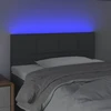 Galvūgalis su LED, tamsiai pilkas, 100x5x78/88cm, audinys