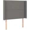 Galvūgalis su LED, tamsiai pilkas, 103x16x118/128cm, audinys