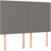 Galvūgalis su LED, tamsiai pilkas, 144x5x118/128cm, audinys